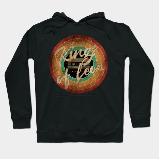 Kings of Leon Vintage Circle Art Hoodie by antongg